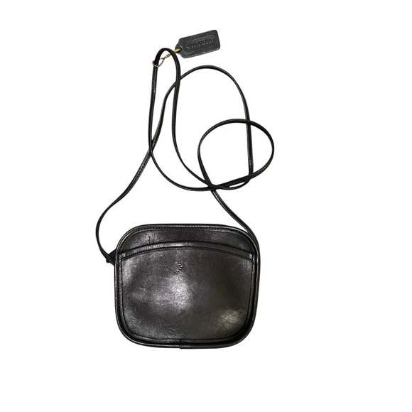 Vintage Coach Hadley Mini Crossbody Shoulder Bag Leather Purse Designer Black - Picture 1 of 10
